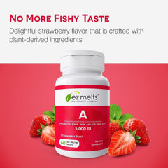EZ Melts Vitamin A gluten-dairy-soy-free tablet supports dietary flexibility.