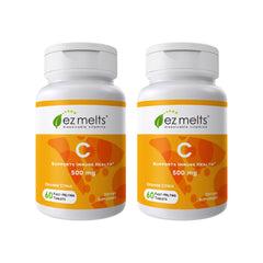 EZ Melts Vitamin C bottle with dissolving tablets for on-the-go immune support