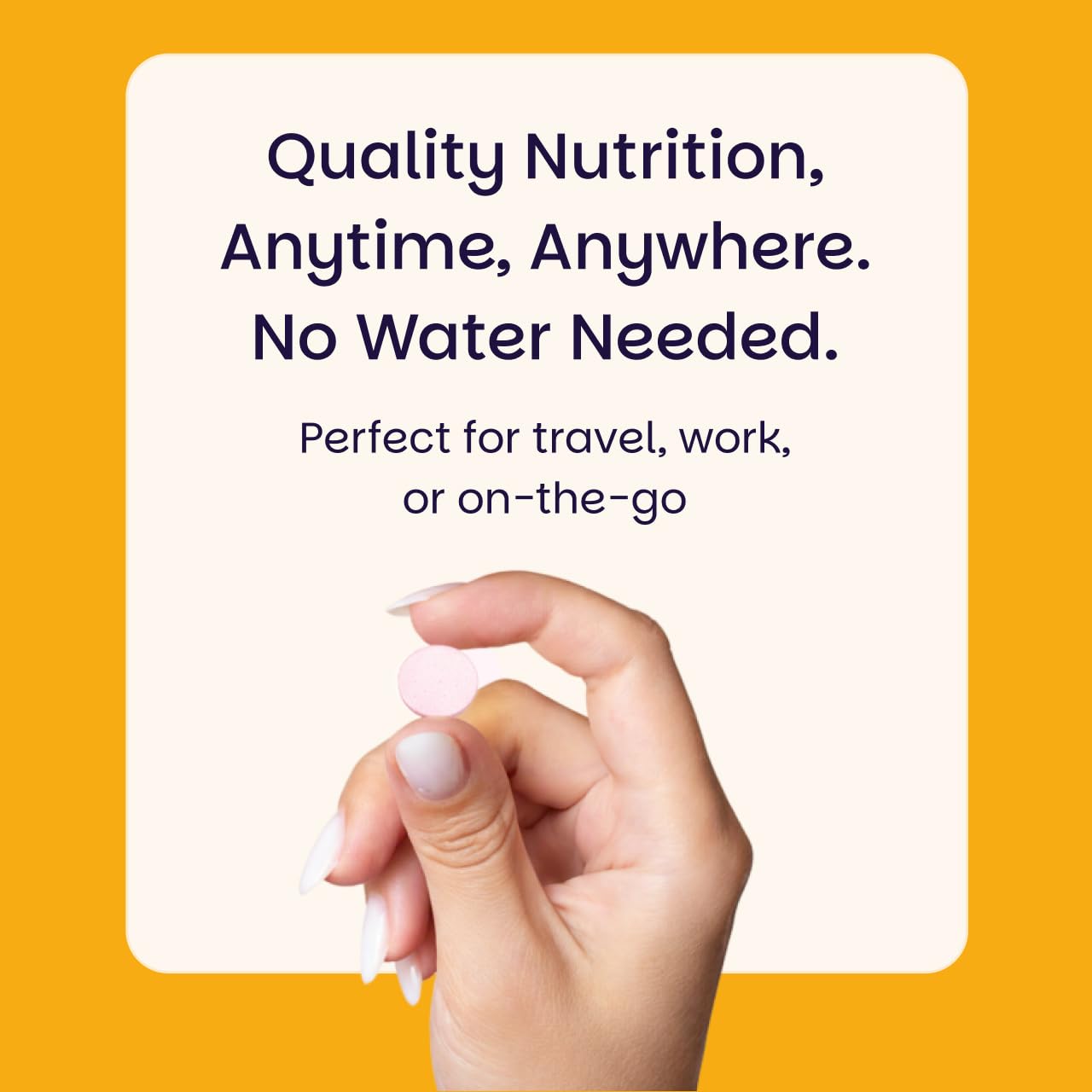 EZ Melts Vitamin C diagram emphasizing sugar-free, vegan formula