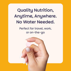 EZ Melts Vitamin C diagram emphasizing sugar-free, vegan formula