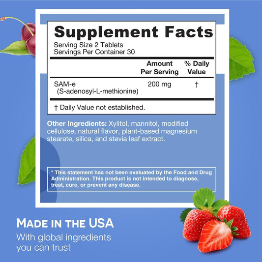 EZ Melts wild berry flavor highlights tasty daily SAM-e administration