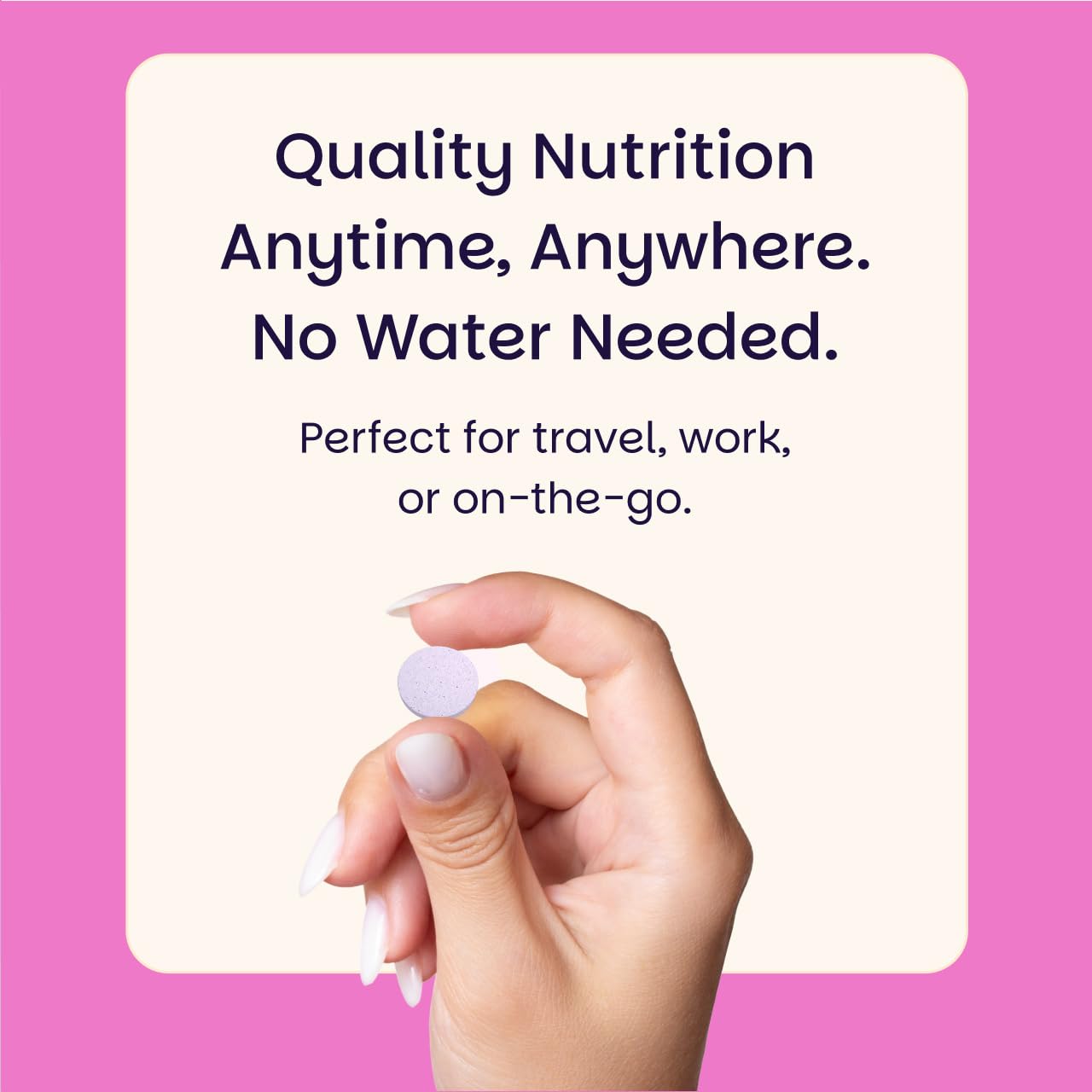 On-the-go EZ Melts bottle ready for travel and daily vitamins