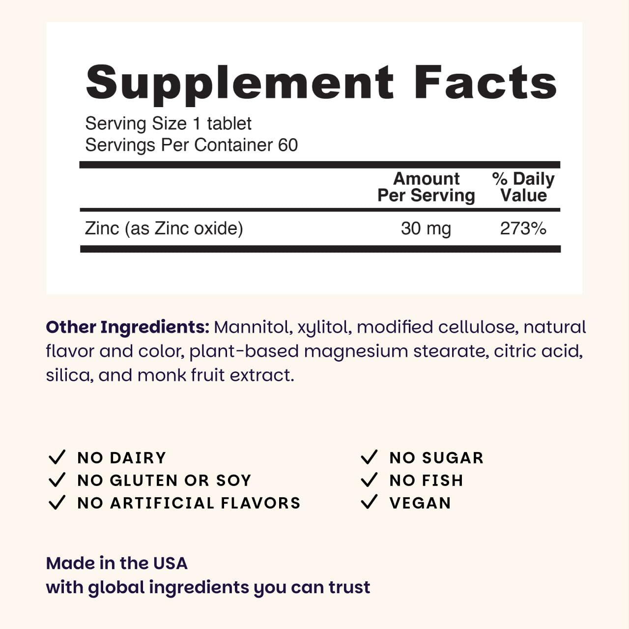 EZ Melts Zinc dissolving tablet image without water emphasizing convenience