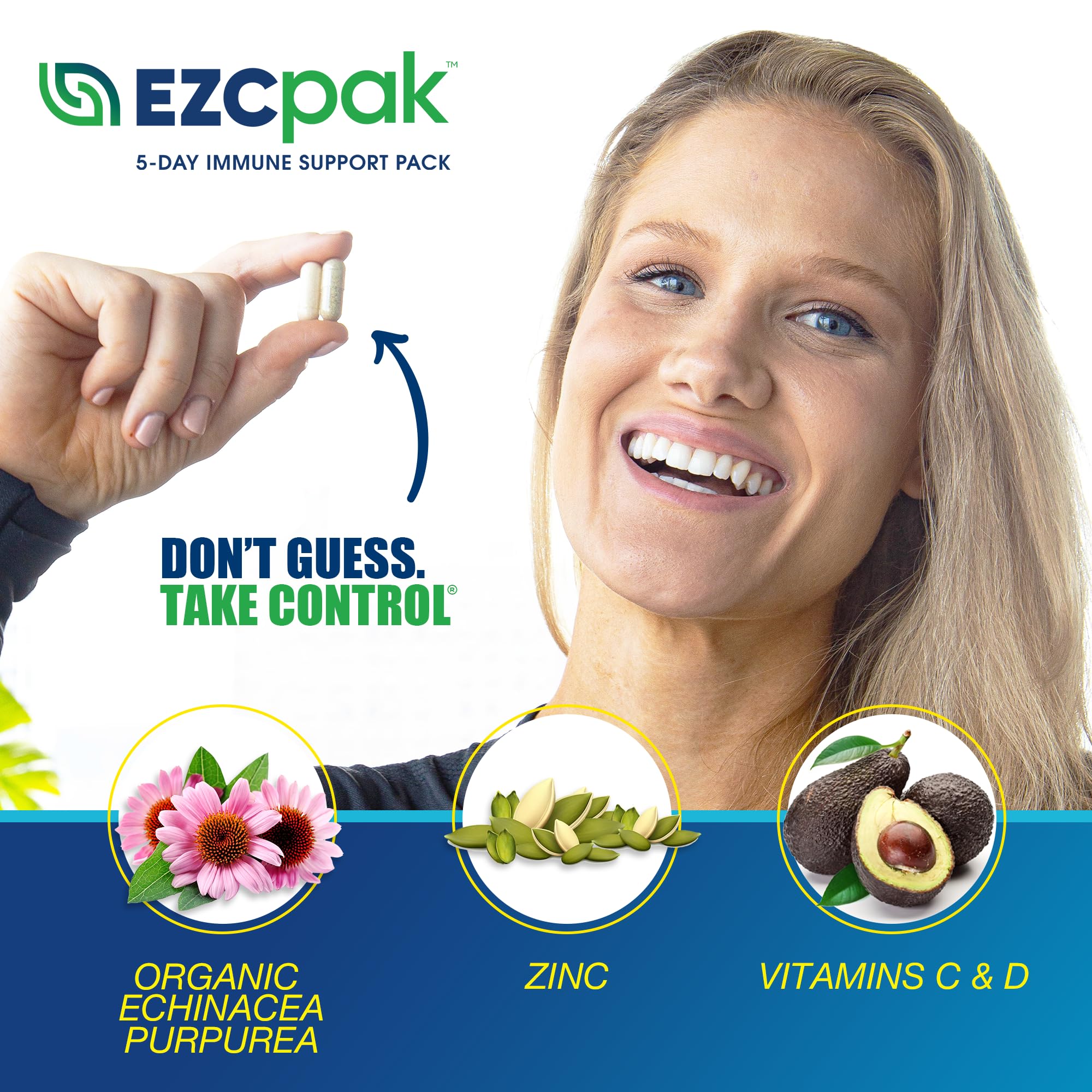 EZC Pak vegetarian and gluten-free badge on packaging