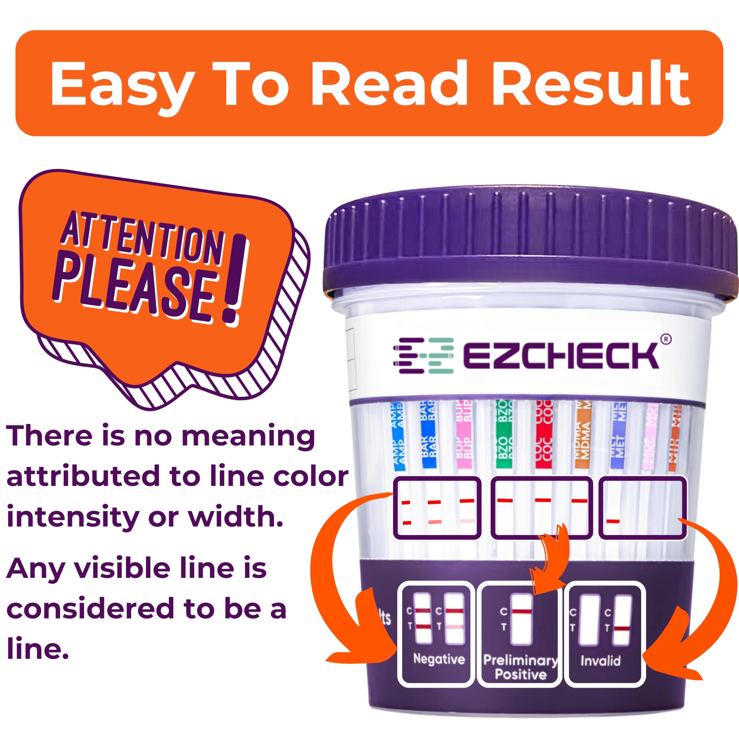 EZCHECK privacy label covering results window for discreet use