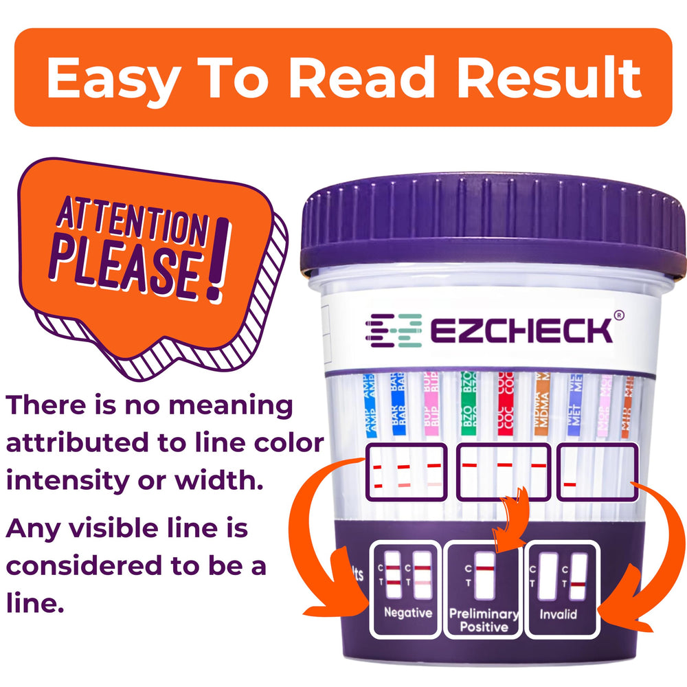 EZCHECK privacy label covering results window for discreet use