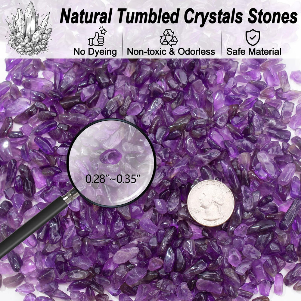 EZEELAI amethyst crystal chips for vase fillers and color accents