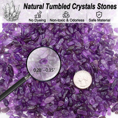 EZEELAI amethyst crystal chips for vase fillers and color accents