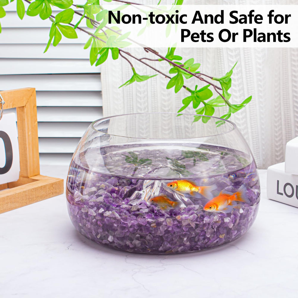 EZEELAI amethyst rocks for aquarium decor and visual interest