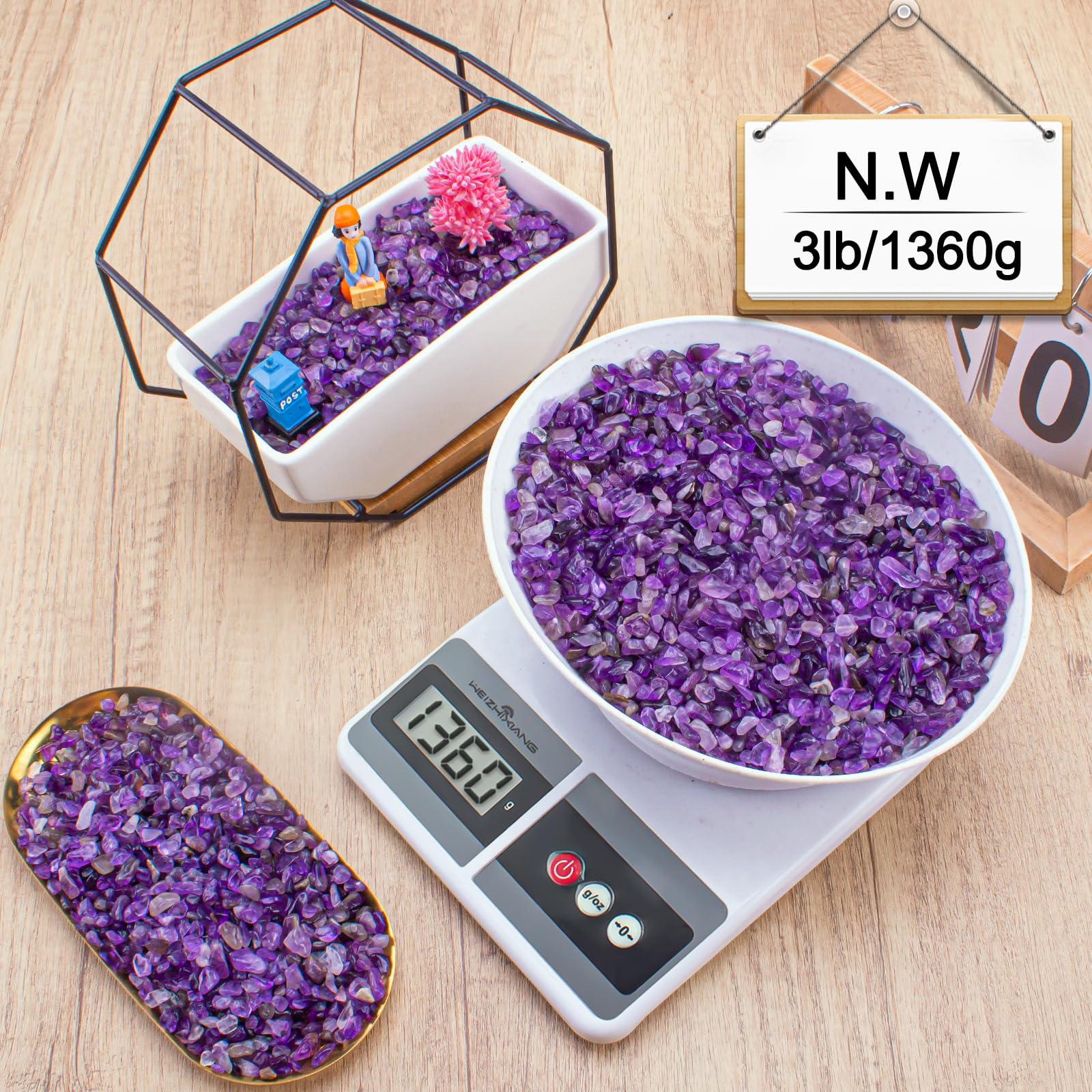 EZEELAI amethyst rocks brighten room decor and ambience