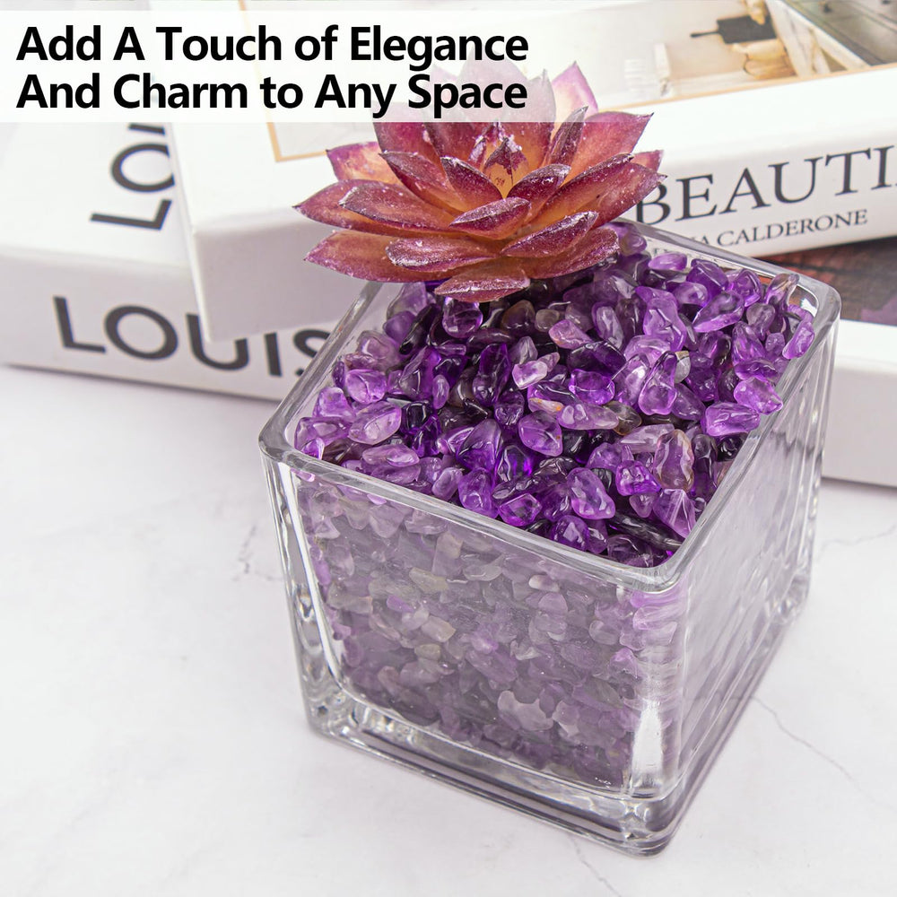 EZEELAI amethyst rocks used as vase filler to enhance home decor