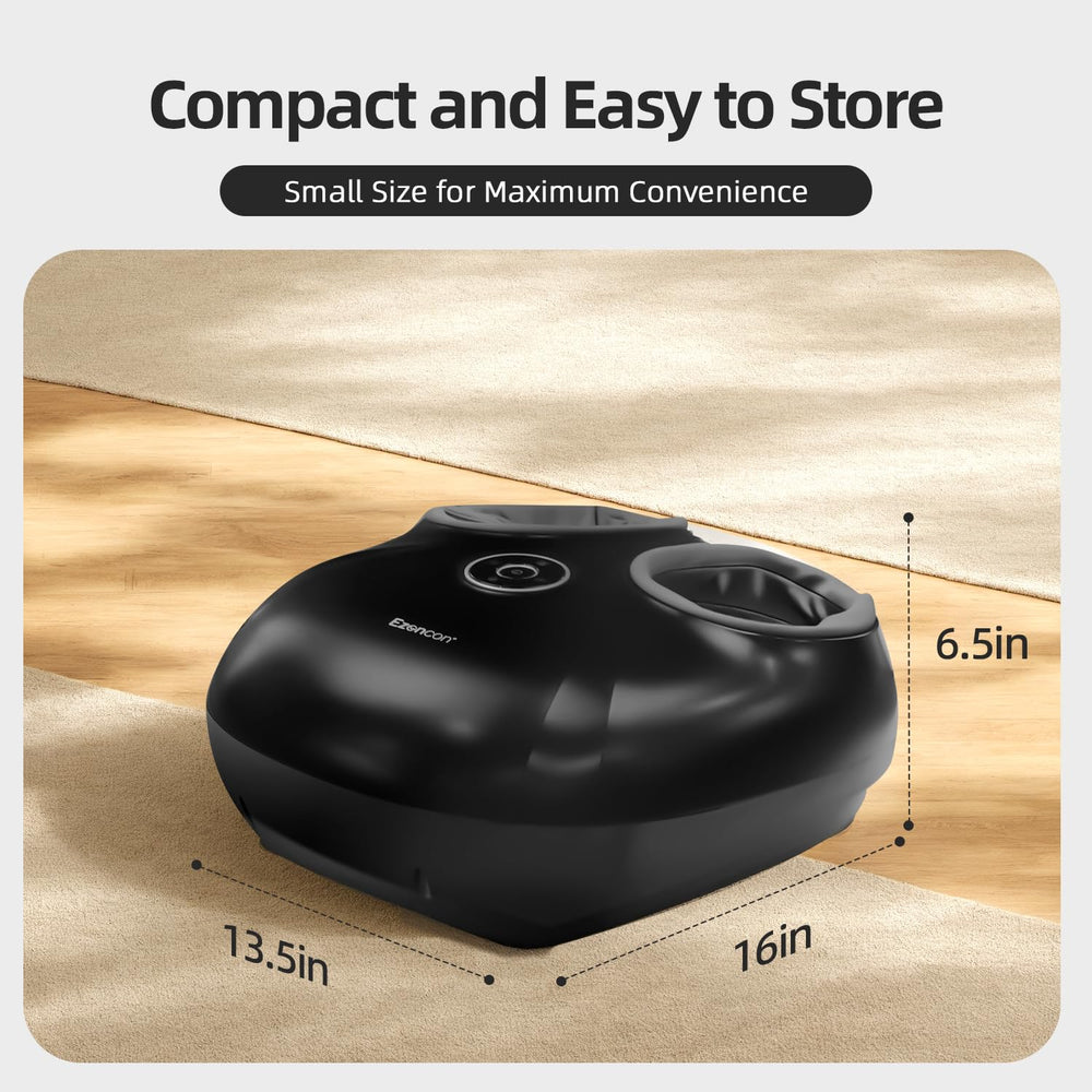 Ezencon foot massager accommodates US sizes 5 to 11.5 for versatile fit.