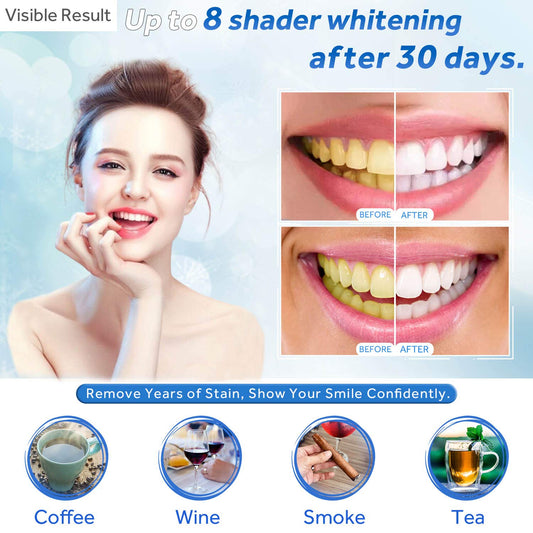 EZGO 22-percent bleaching gel demonstrates strong stain removal for coffee and tea.