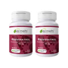 EZ Melts resveratrol tablet dissolving on tongue for easy antioxidant support