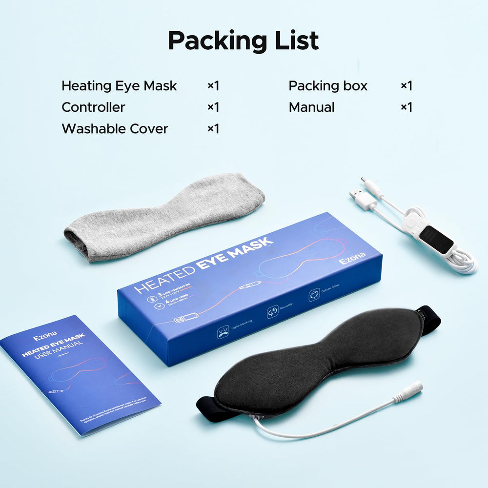 Ezona heated eye mask lightweight design for easy wear