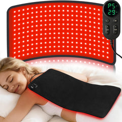 Ezona red light therapy pad covers the back for full upper body warmth and relief.