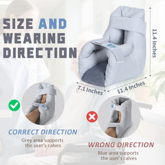 EZSLINGGLIDE heel protector universal fit fits either foot for versatile use.