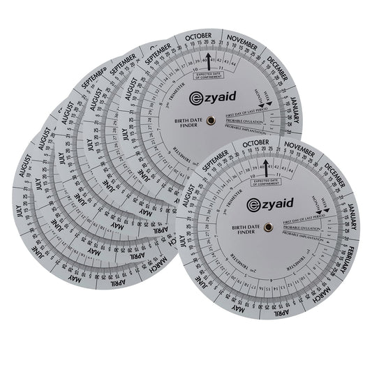 Ezyaid Pregnancy Wheel front view for quick LMP reference and planning.