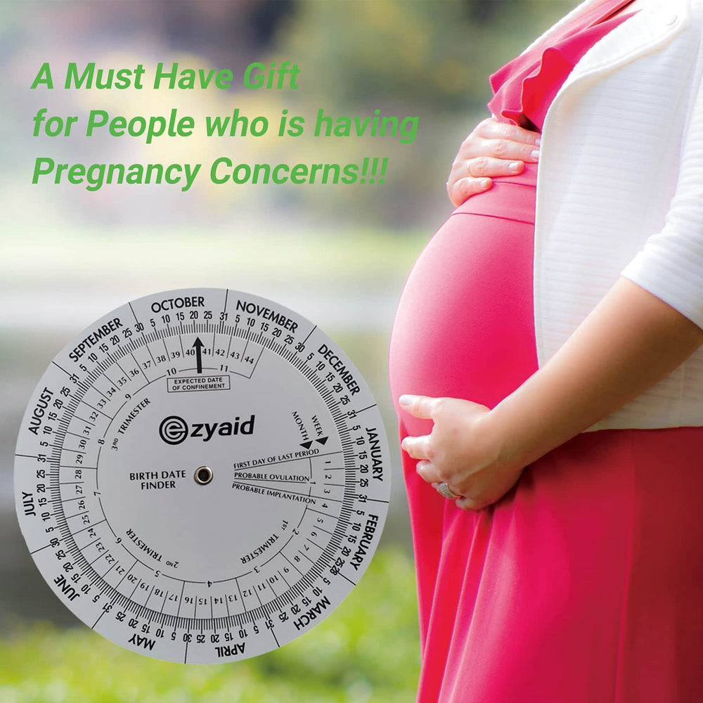 Ezyaid Pregnancy Wheel LMP setting close-up helps track gestation milestones.