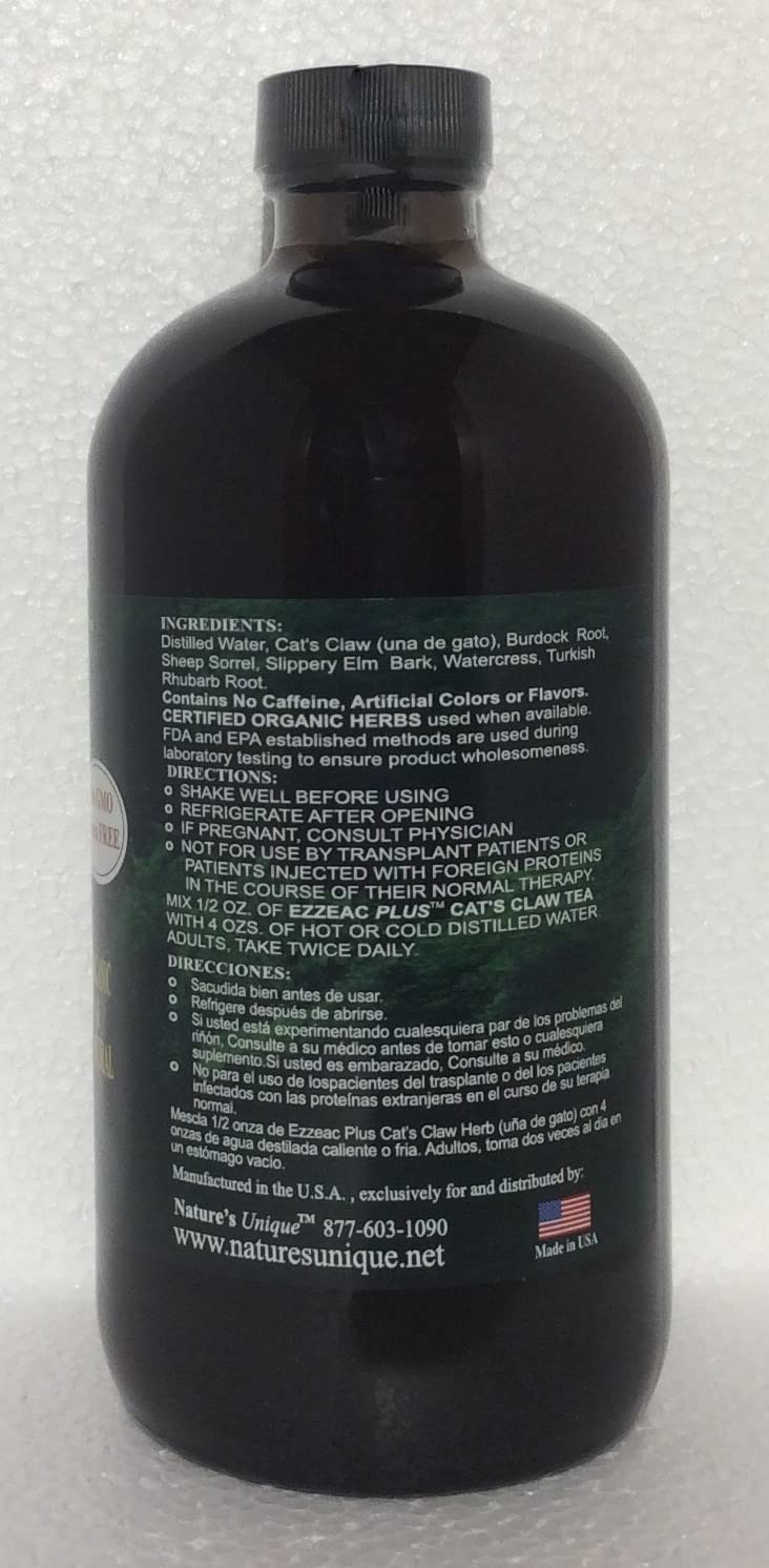 Ezzeac Plus amber glass bottle—preserves potency and freshness.