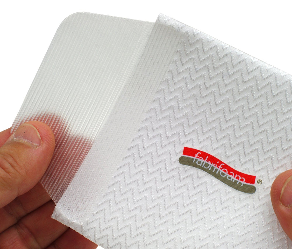Fabrifoam SuperWrap hook-and-loop fasteners stay securely in place.