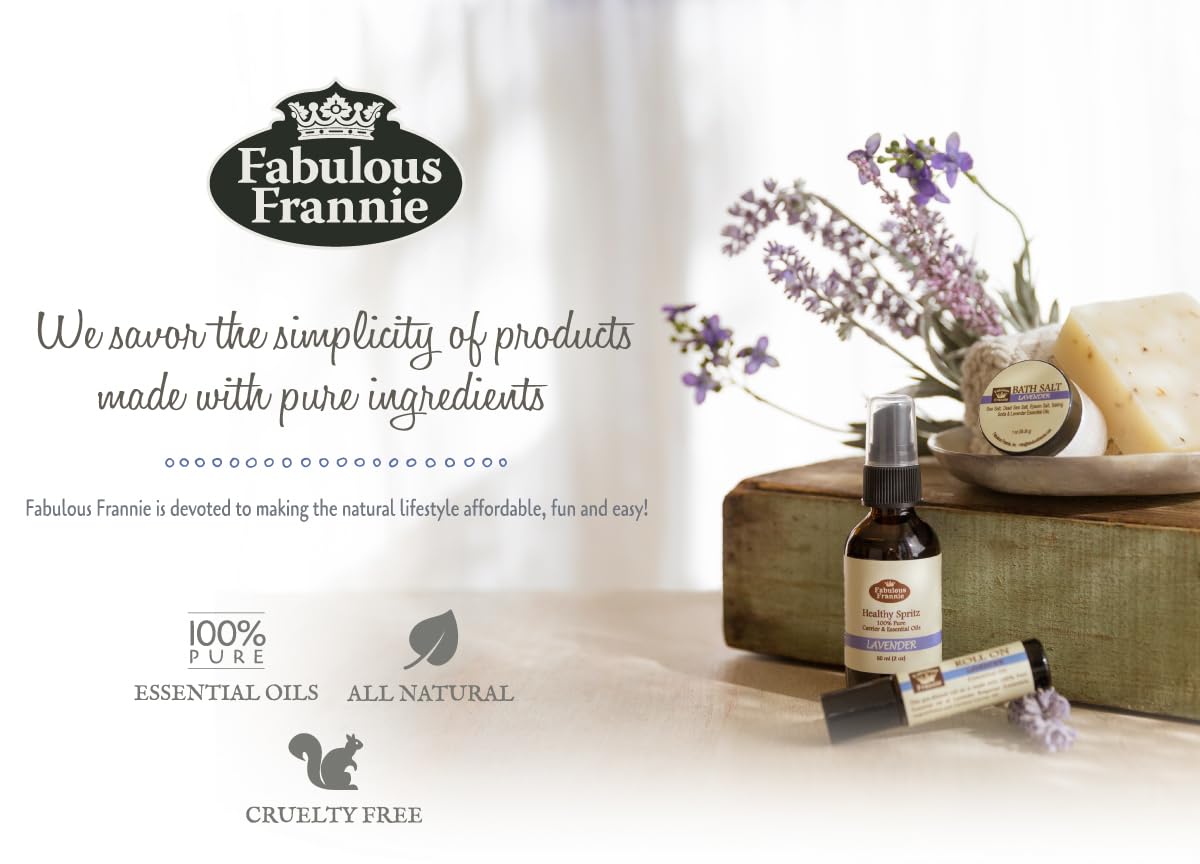 Fabulous Frannie Protect ingredient blend label closeup for natural fragrance ideas.