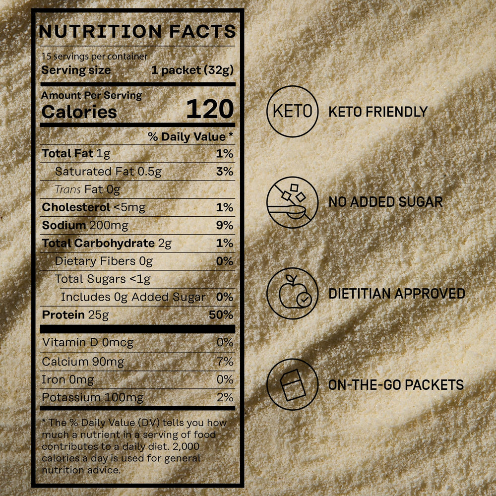 Factor Form Whey Protein Single-Serve Packets for convenient use