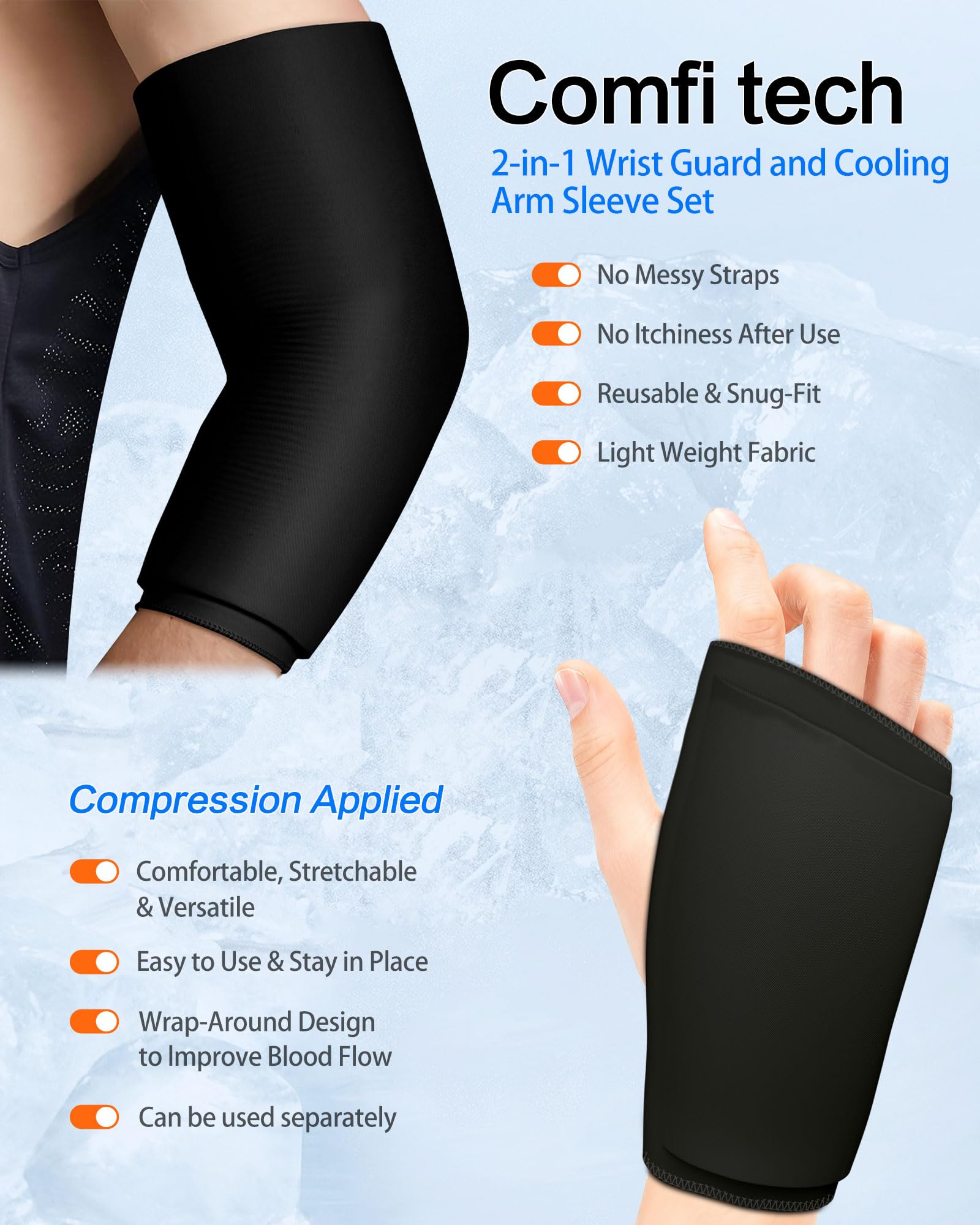 FadFun wrap displaying 360° coverage for comprehensive joint cooling.