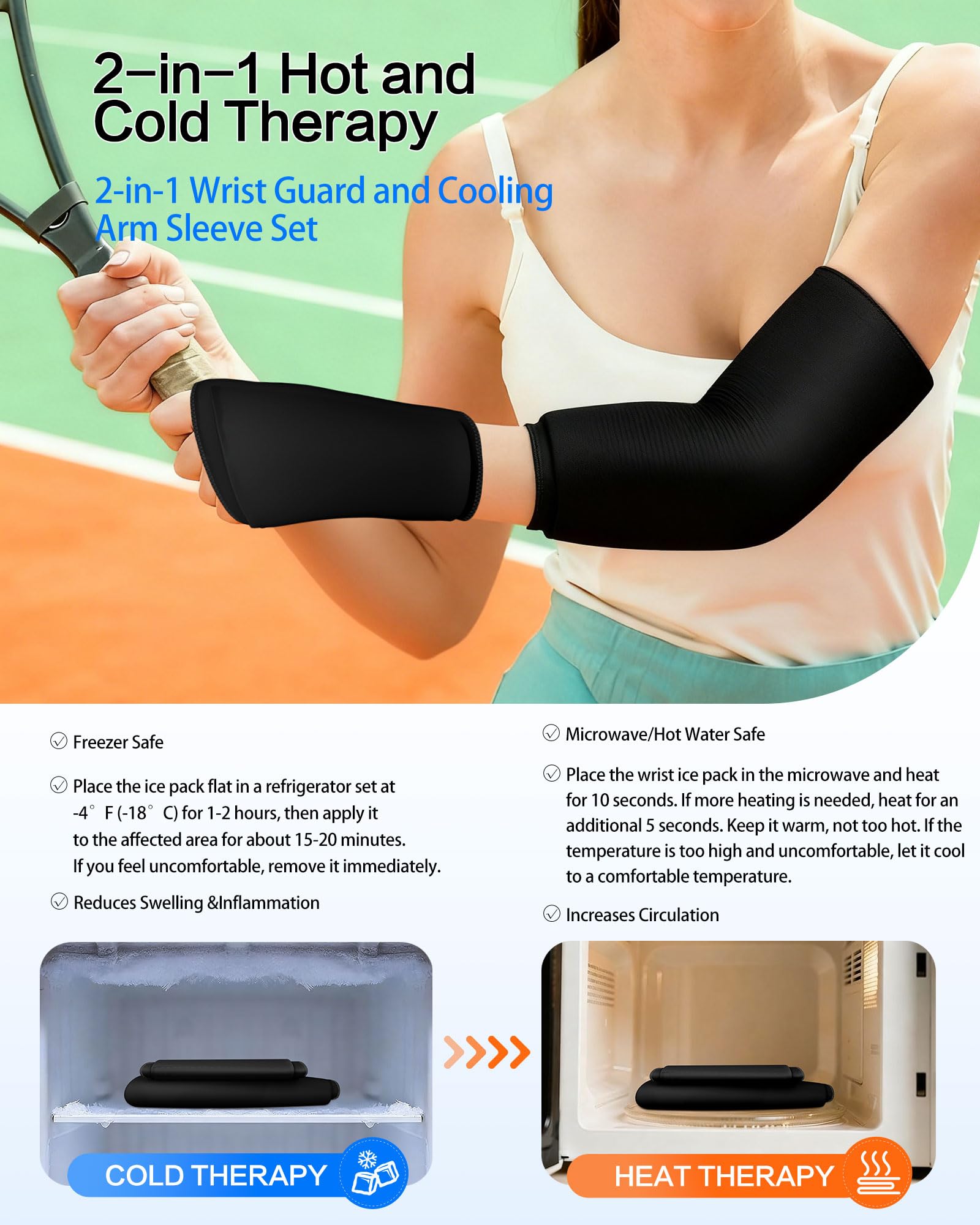 FadFun cold-heat therapy wrap in action for quick cooling and gentle warming.