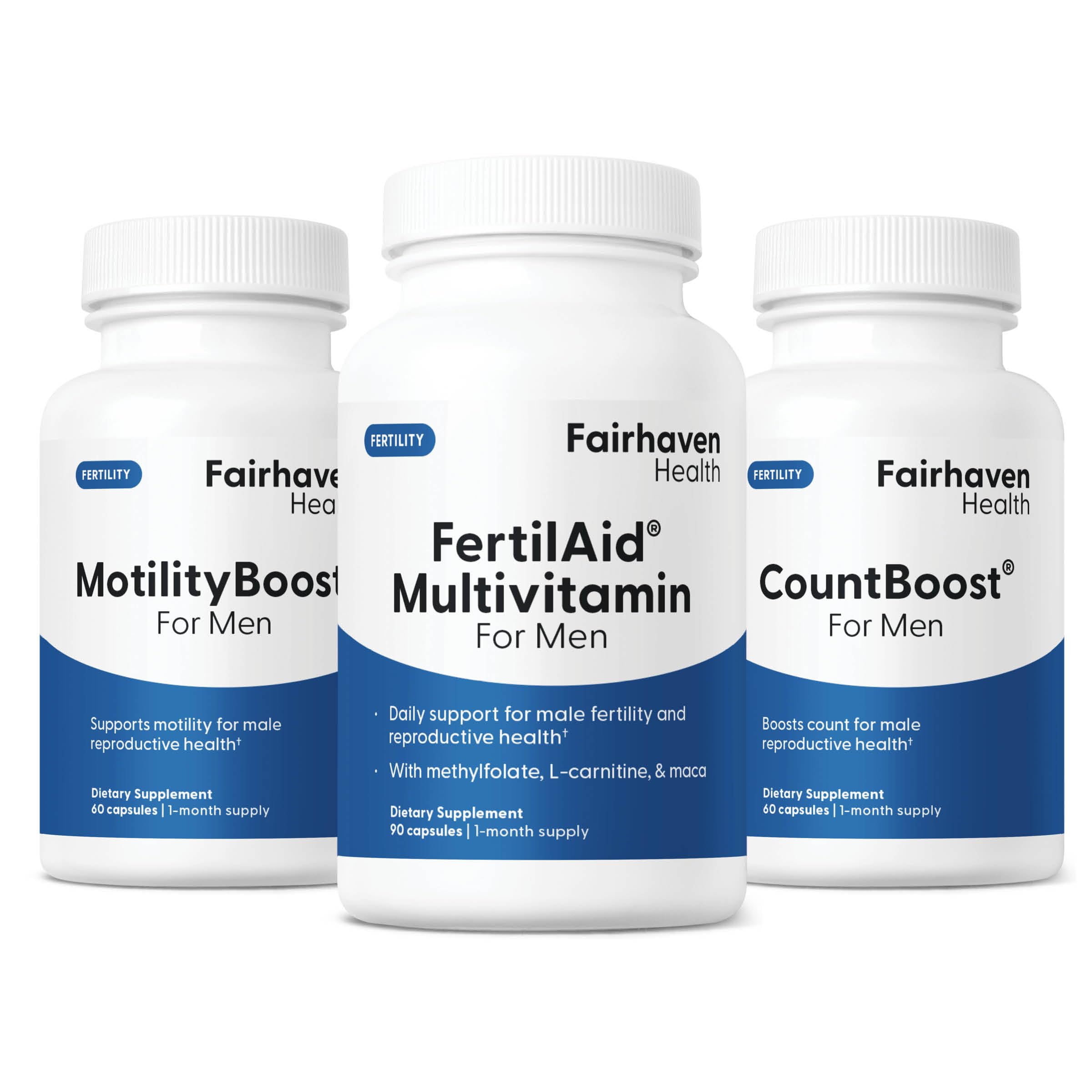 Fairhaven Health FertilAid for Men bottle - daily wellness support for men