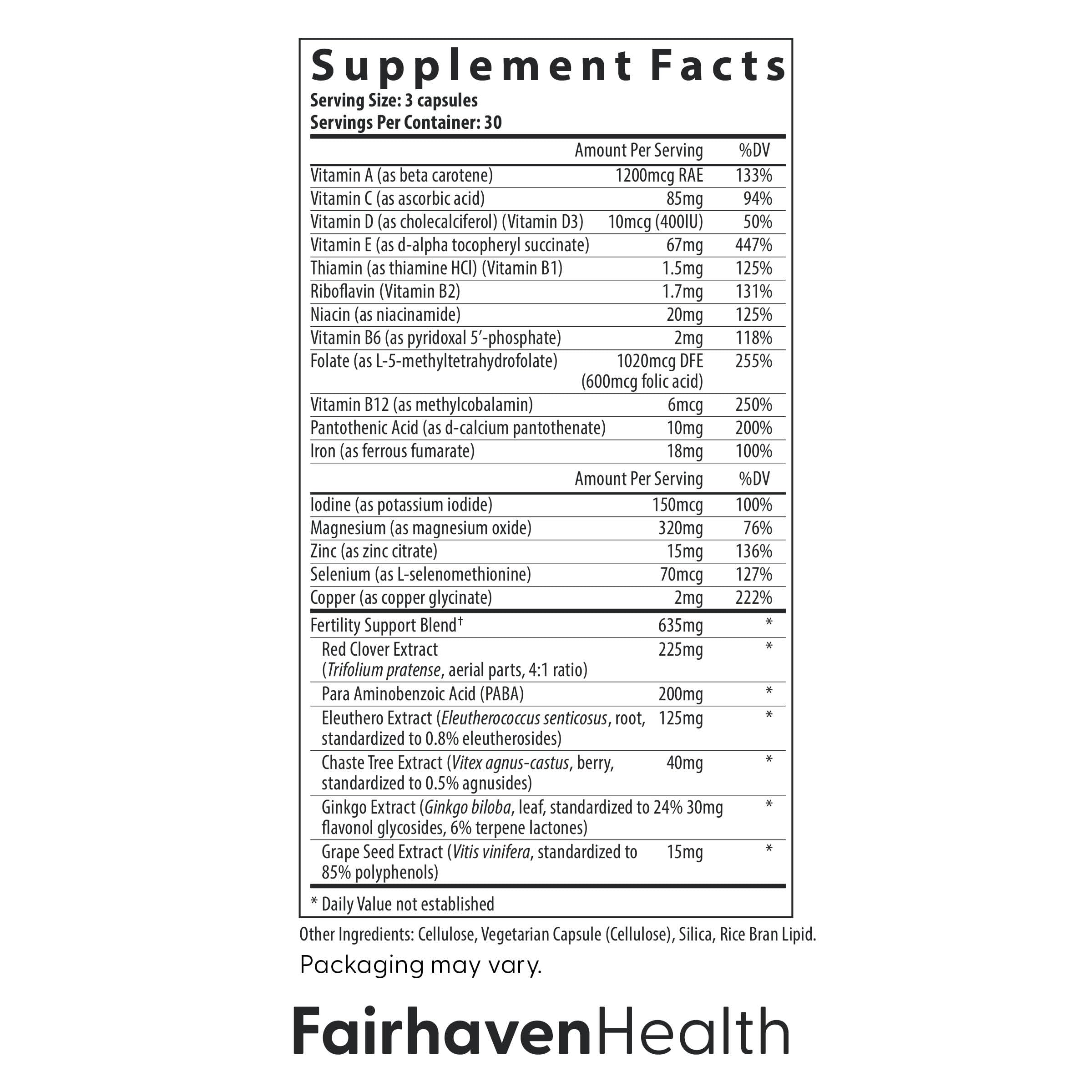 Fairhaven Health FertilAid for Women pour capsules into hand for daily routine.
