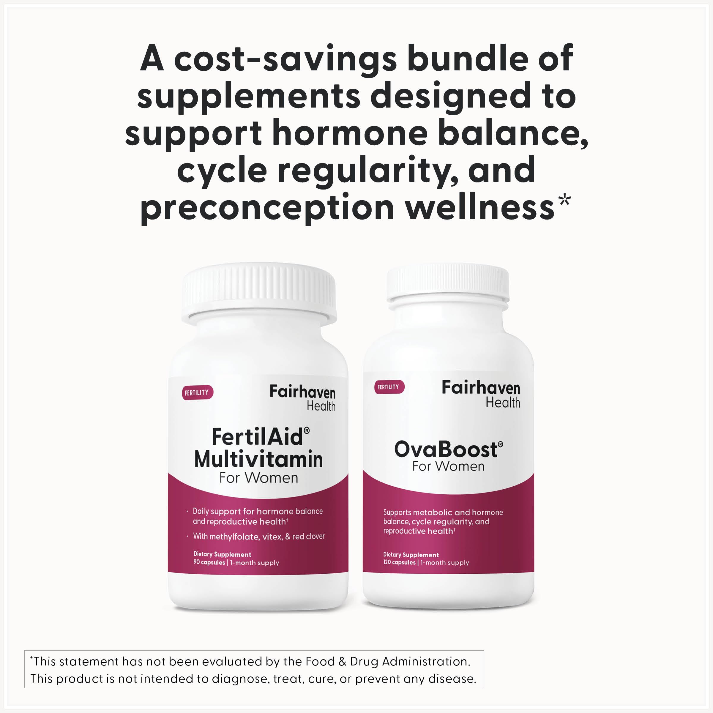 Fertilaid packaging communicates gluten-free and dairy-free formulation