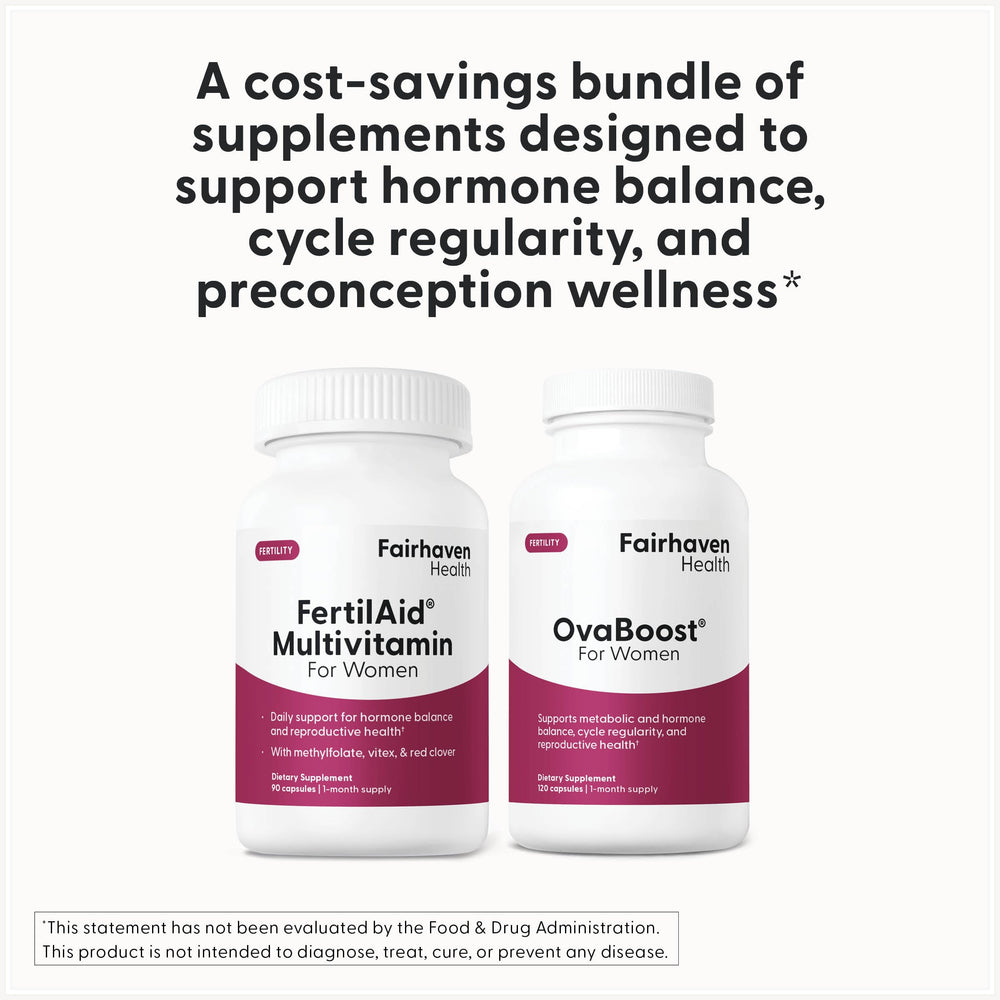 Fertilaid packaging communicates gluten-free and dairy-free formulation