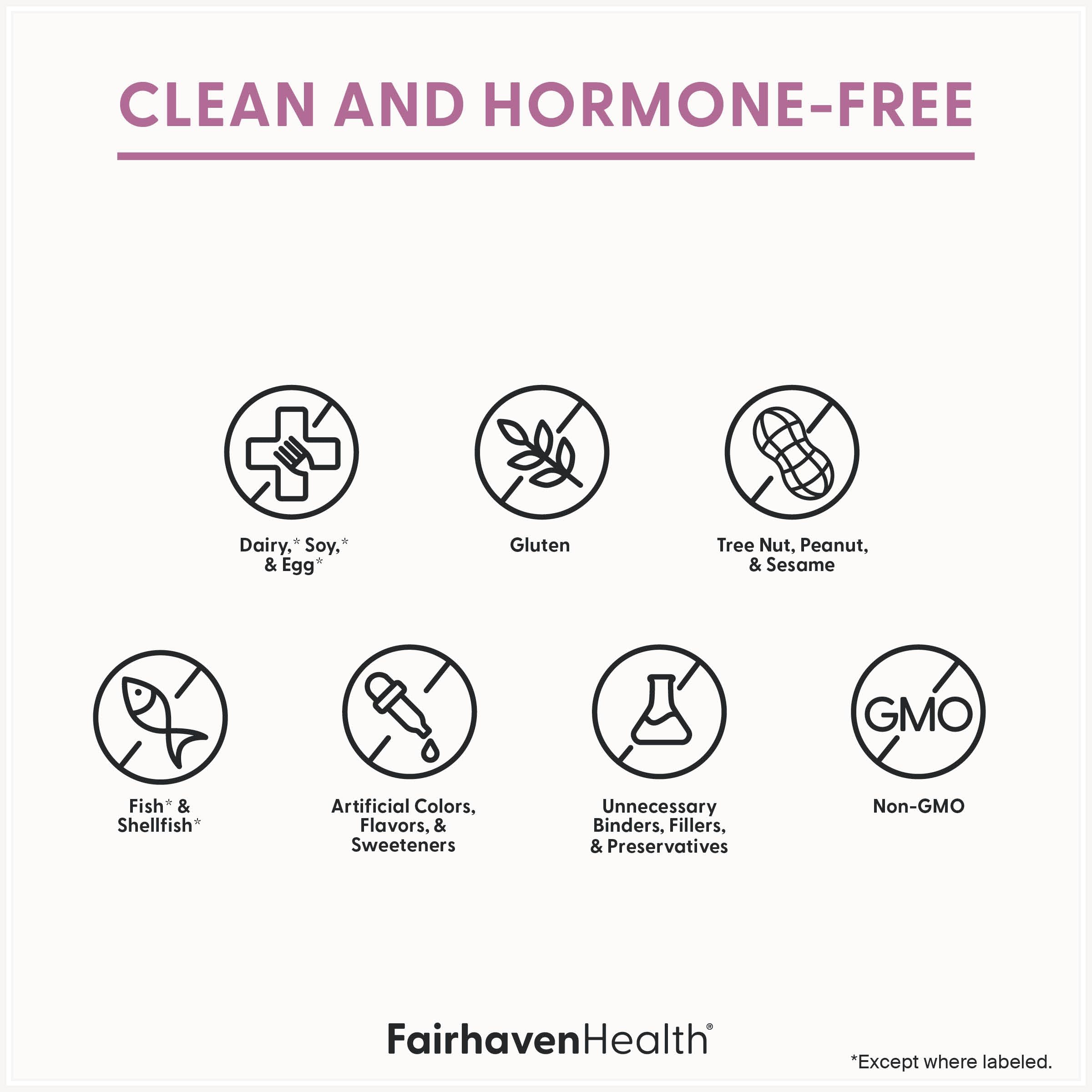 Vegan and gluten-free icons on Fairhaven Health prenatal packaging