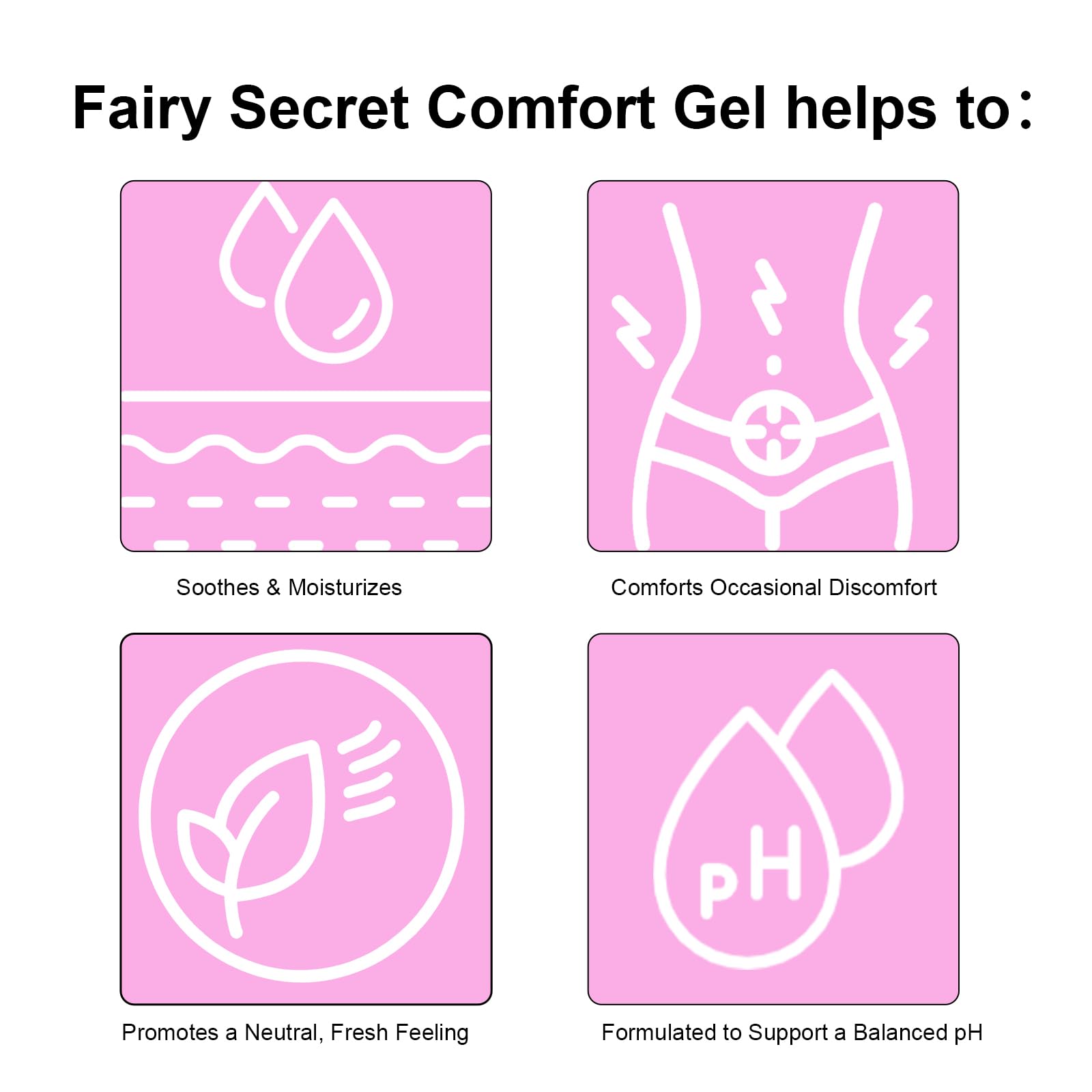 FAIRY SECRET packaging box highlights hormone-free, pH-balanced formula.