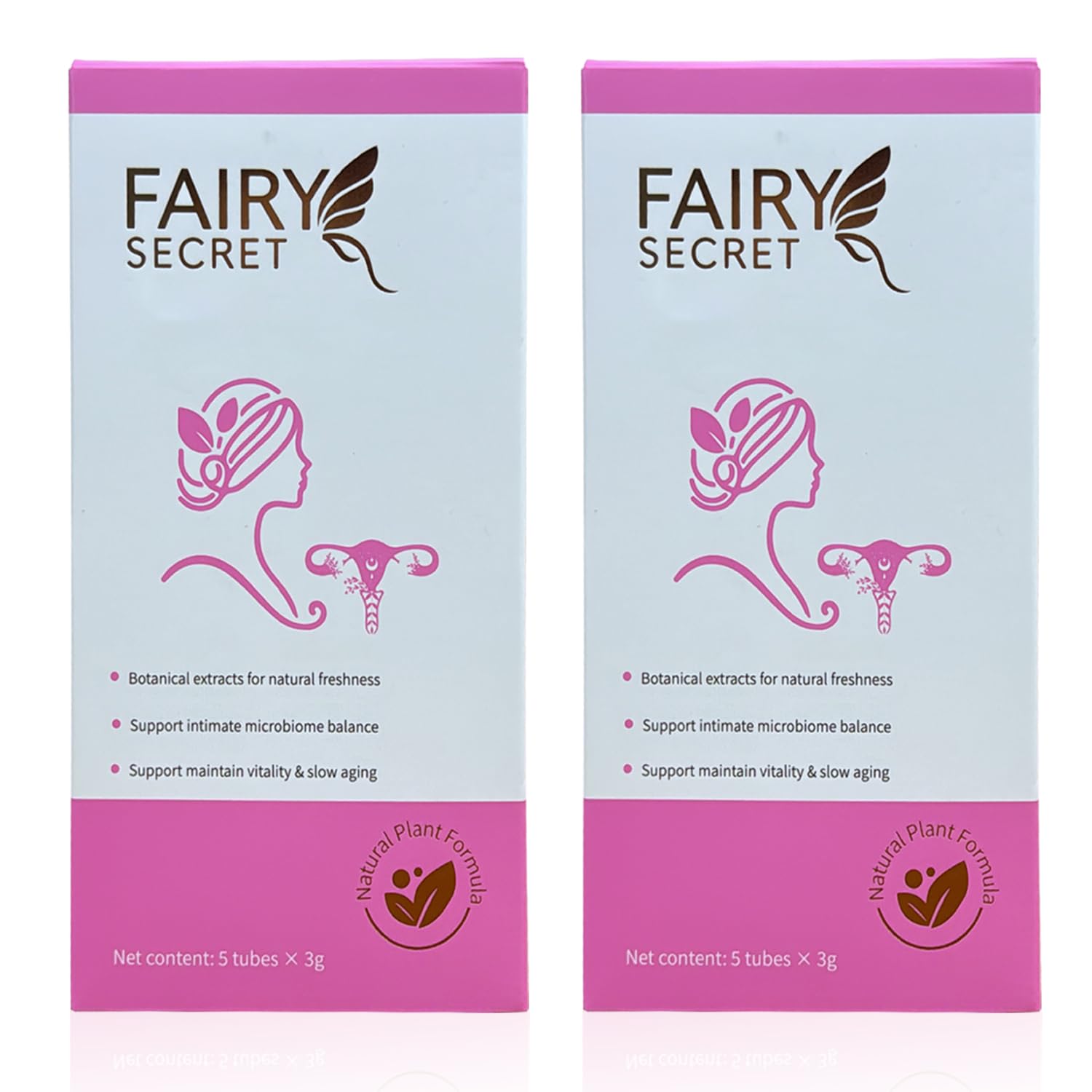 FAIRY SECRET vaginal moisturizing gel bottle showing long-lasting hydration and comfort.