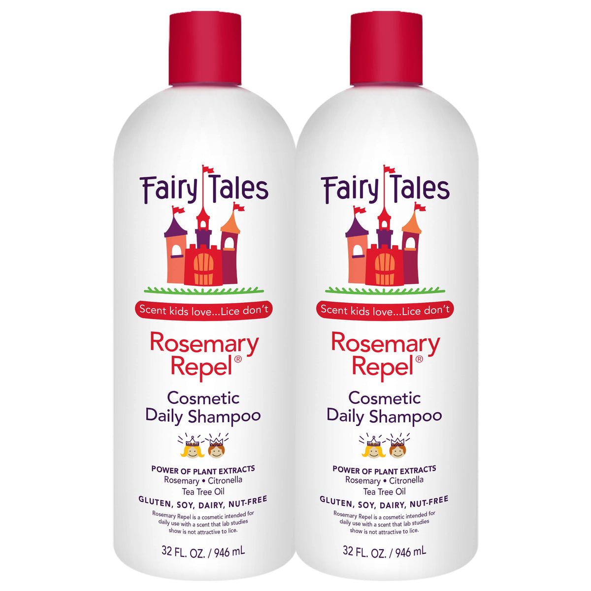 Fairy Tales Rosemary Repel shampoo bottle front with pleasant rosemary scent for daily use