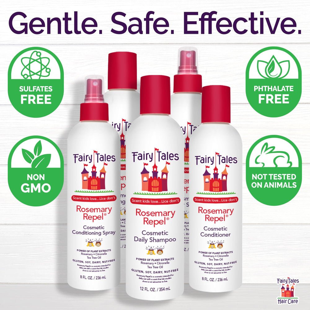 Fairy Tales Rosemary Repel ingredients panel close-up highlighting natural oils