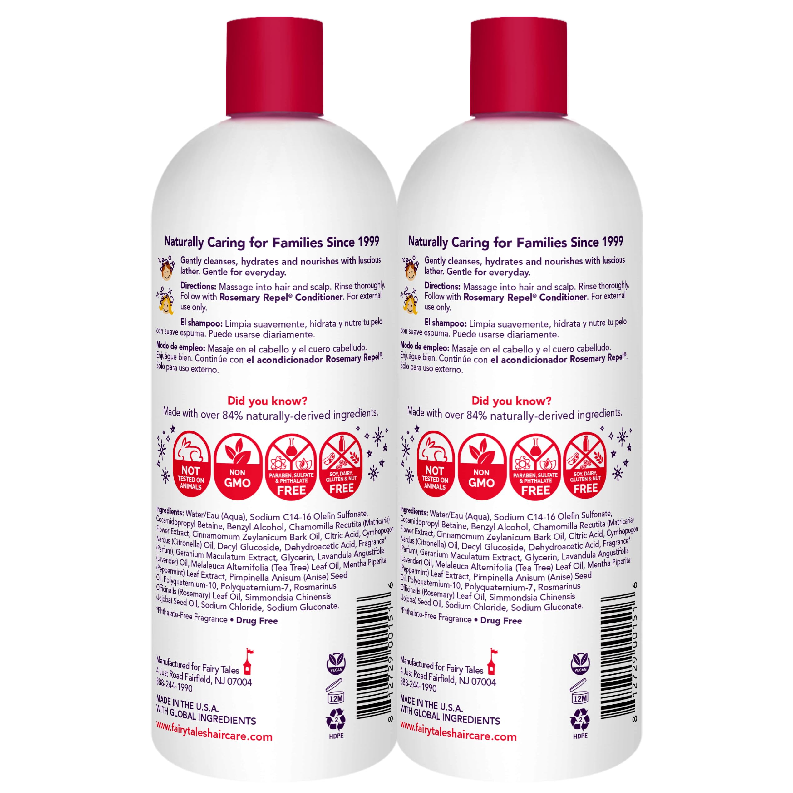 Fairy Tales Rosemary Repel shampoo being used by a child during bath for gentle cleansing