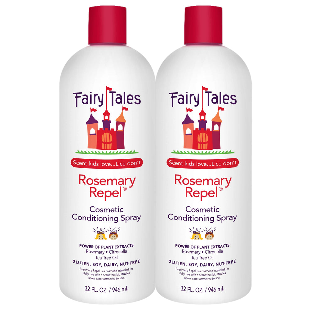 Fairy Tales Rosemary Repel spray bottle offers detangling conditioning for kids with a pleasing scent.