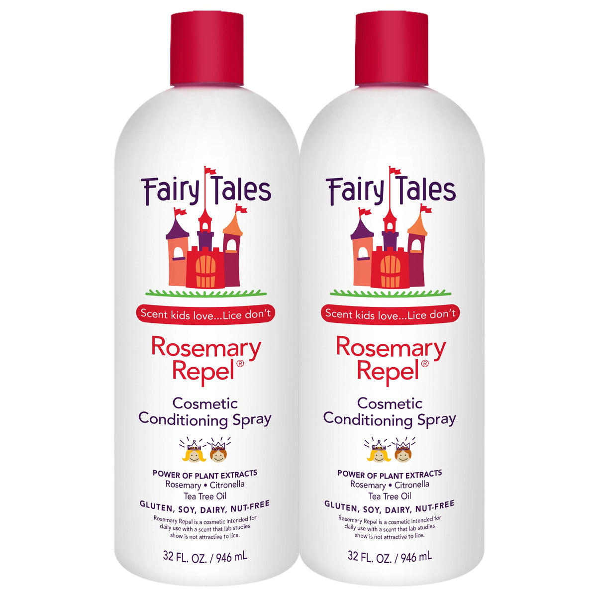 Fairy Tales Rosemary Repel spray bottle offers detangling conditioning for kids with a pleasing scent.