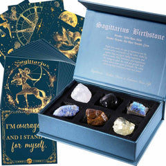 Faivykyd Sagittarius crystals in a tidy gift set for zodiac energy