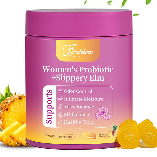 Faizalybova Juicy Feminine Probiotics bottle supports daily balance and freshness.