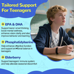 Fajeckma Omega-3 Teens gummy center with mango flavor filling