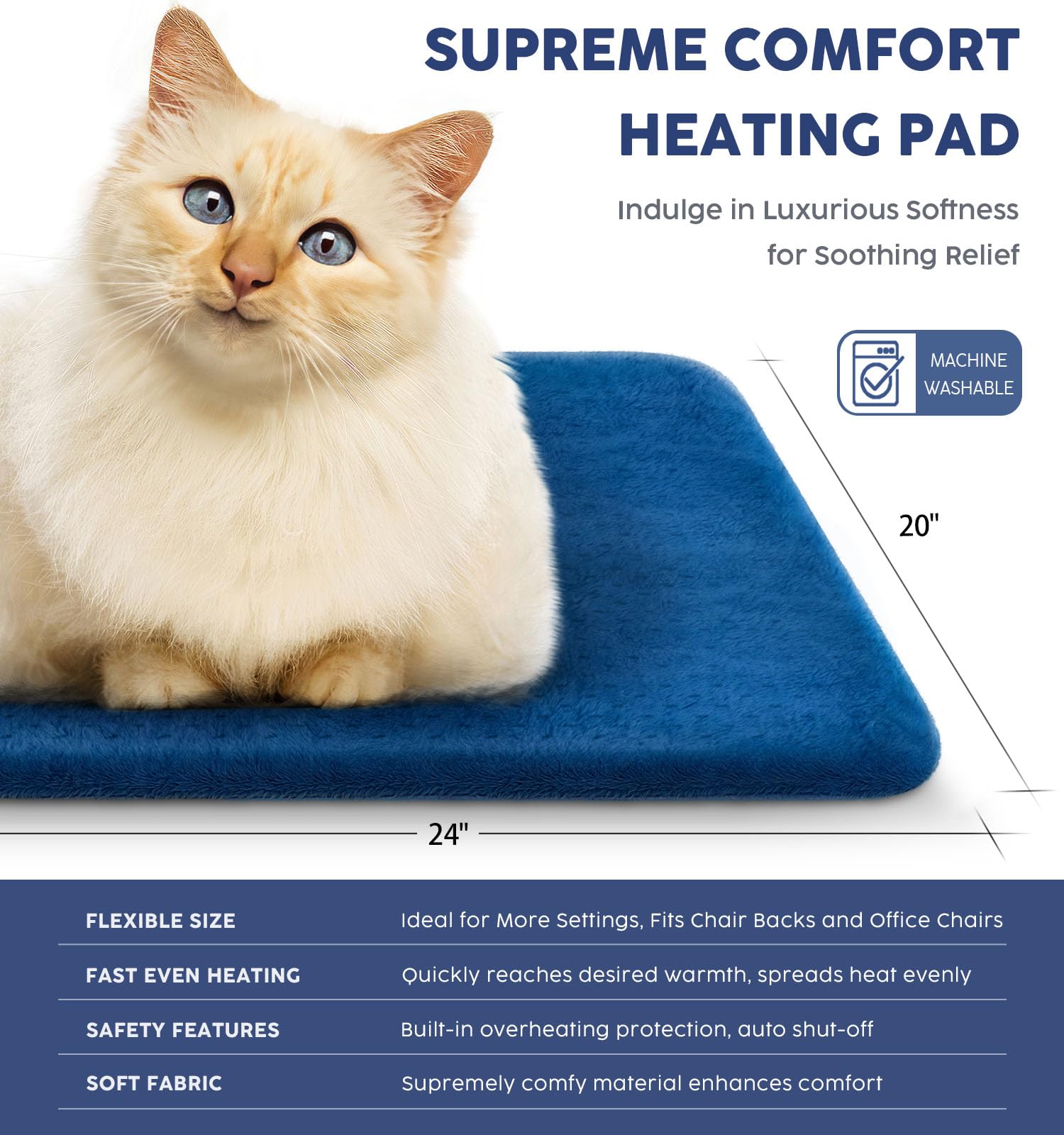 Fanatato heating pad dry heat option for versatile relief.