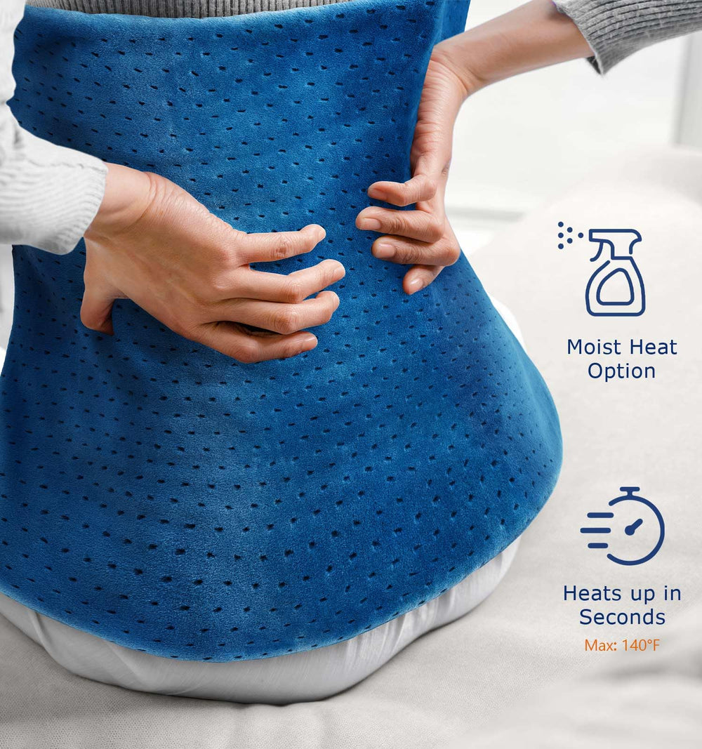 Fanatato heating pad moist heat option for deeper penetration.