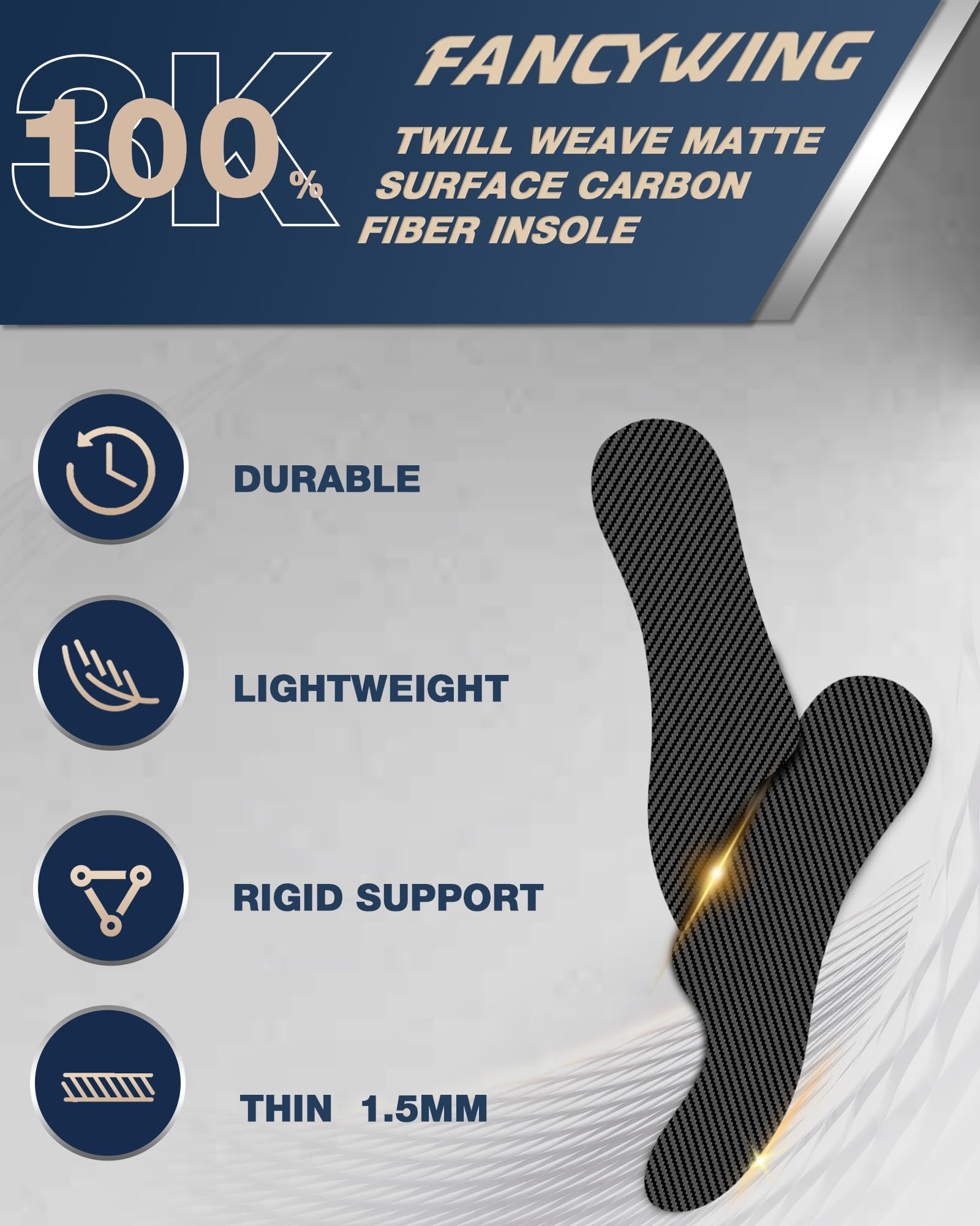 FANCYWING Mortons-extension-insole used in turf-ready setup for stability