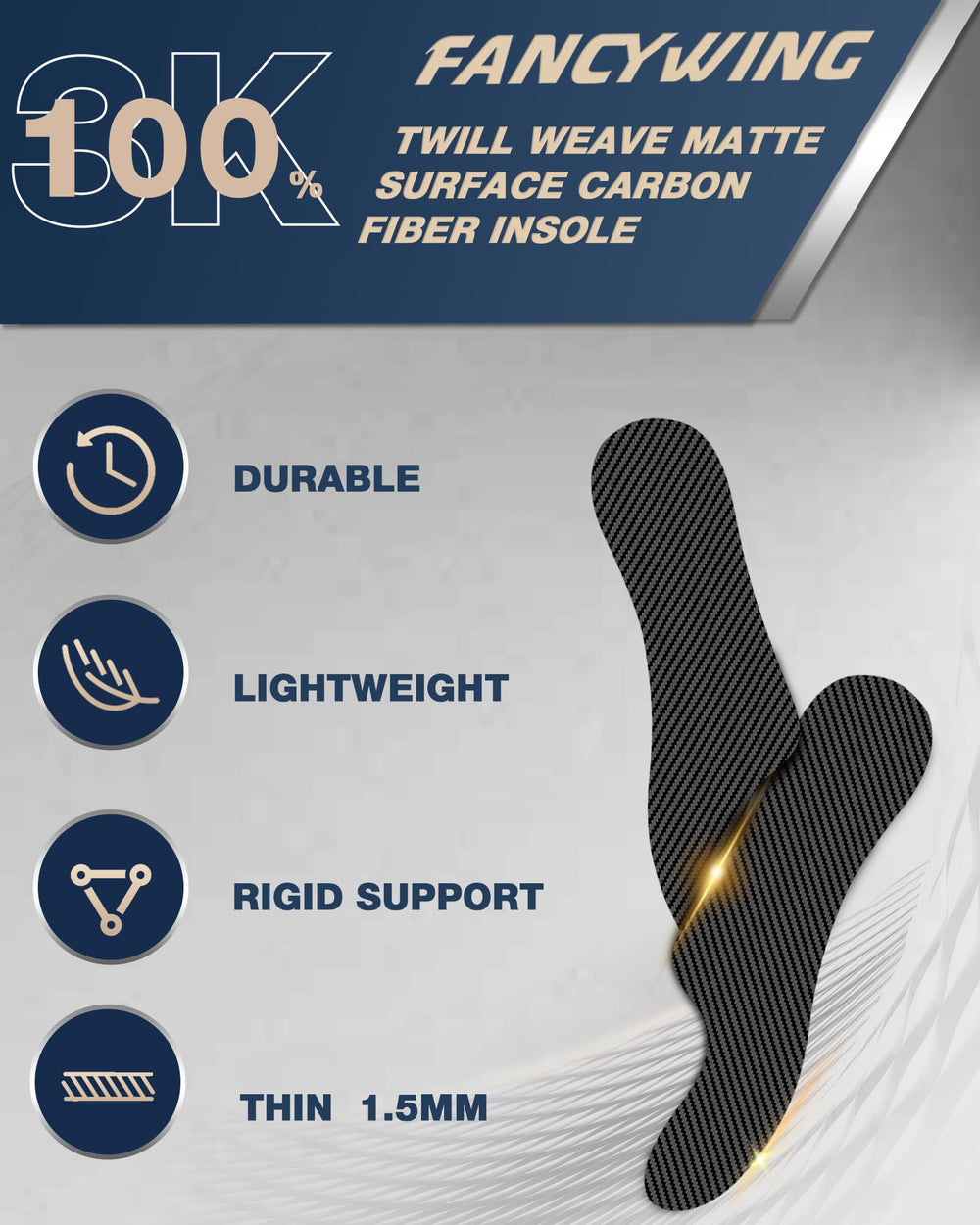 FANCYWING Mortons-extension-insole used in turf-ready setup for stability