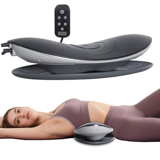 Fandiar electric lumbar traction device, front view, ideal for home use.
