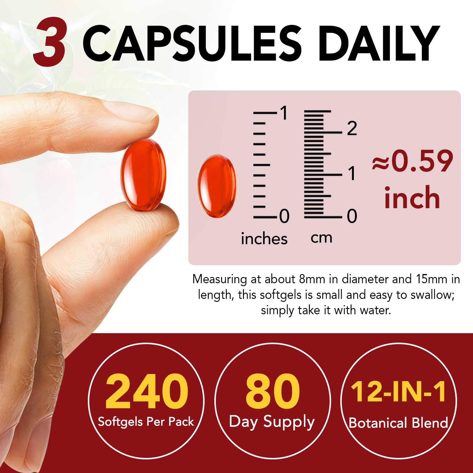 FANSHI Cayenne Softgels ingredients image features turmeric, hawthorn, and beetroot.